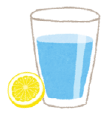 レモン水のイラスト
